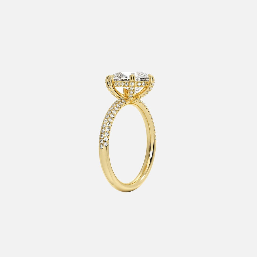 The Hidden Halo Aurora Pear Pave Moissanite Ring - KNT - Engagement Rings, Wedding Bands & Fine Jewelry