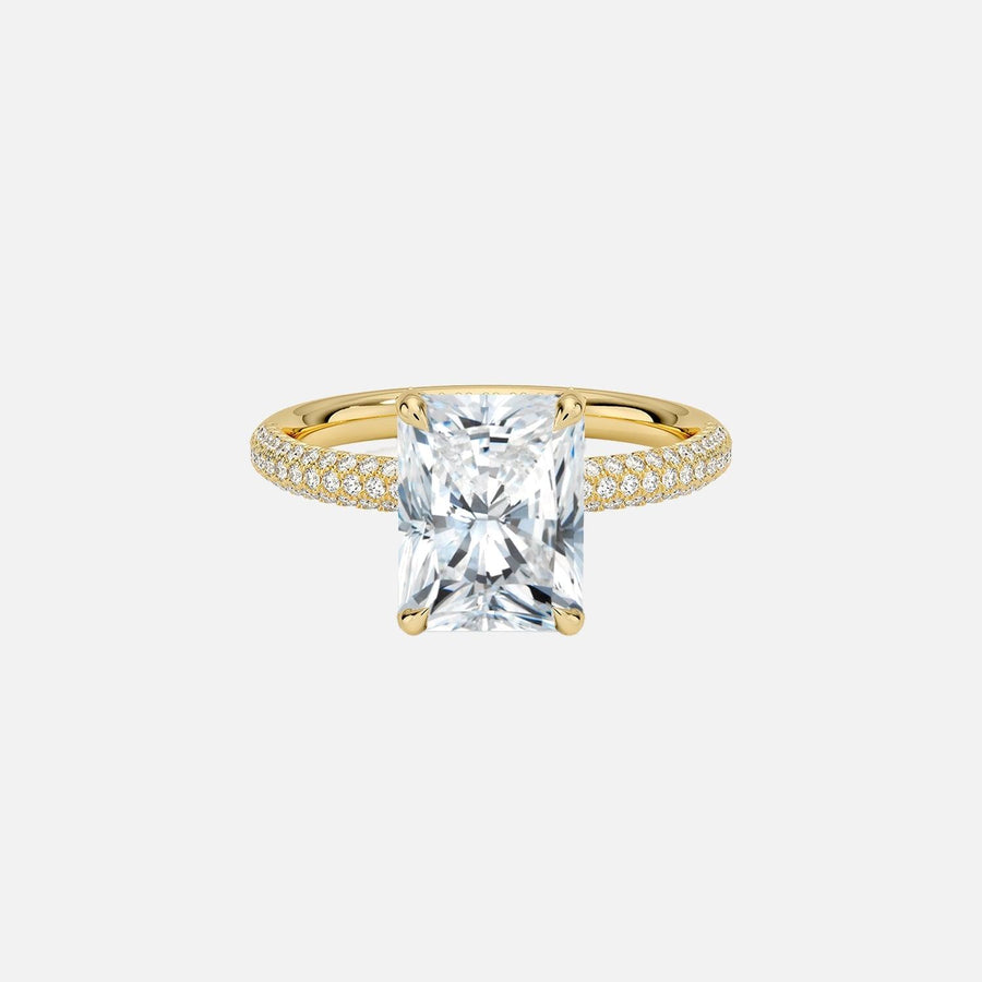The Hidden Halo Aurora Radiant Pave Moissanite Ring - KNT - Engagement Rings, Wedding Bands & Fine Jewelry