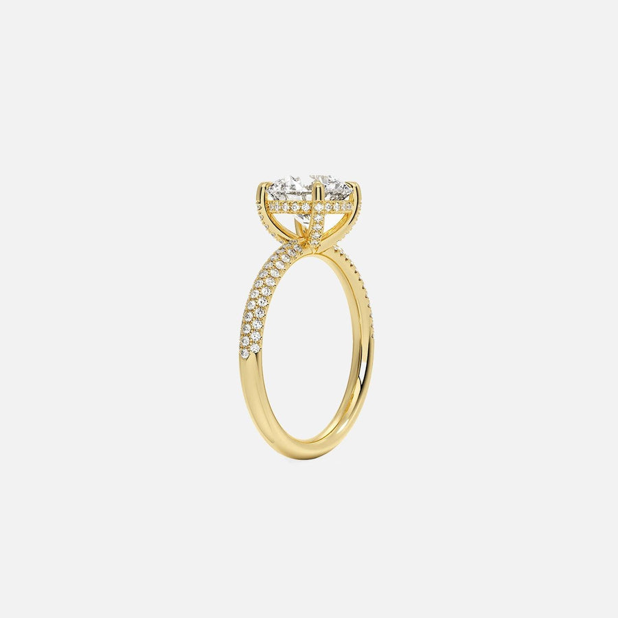 The Hidden Halo Aurora Round Pave Moissanite Ring - KNT - Engagement Rings, Wedding Bands & Fine Jewelry
