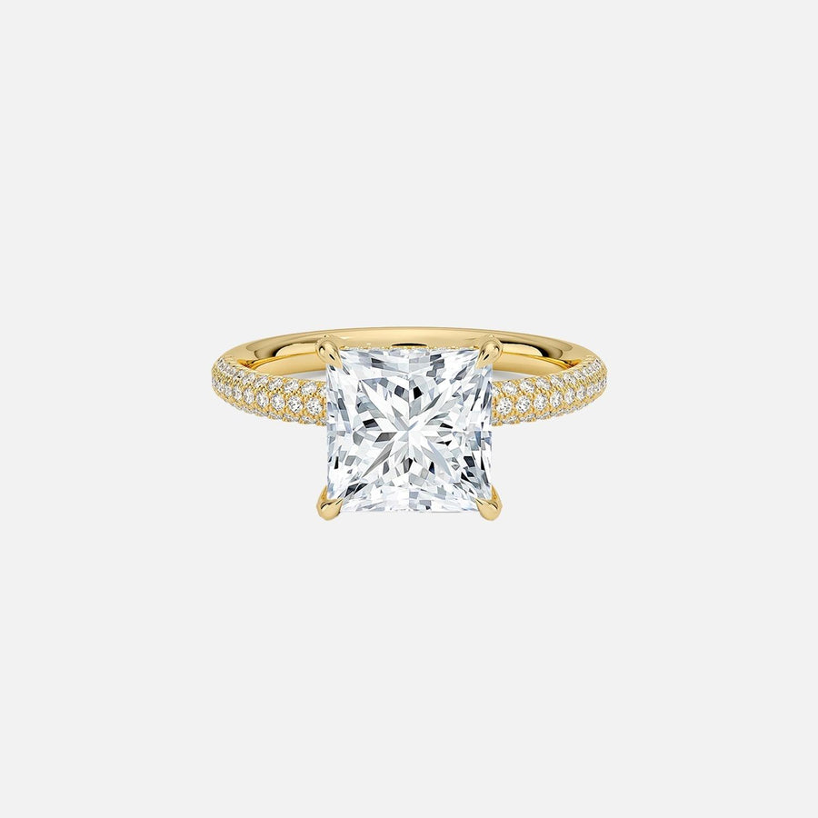 The Hidden Halo Aurora Princess Pave Moissanite Ring - KNT - Engagement Rings, Wedding Bands & Fine Jewelry