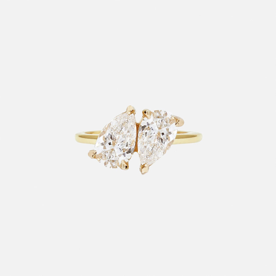The Toi et moi Aurum Pear Solitaire Moissanite Ring - KNT - Engagement Rings, Wedding Bands & Fine Jewelry
