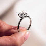 The Solitaire Becca Round Moissanite Ring - KNT - Engagement Rings, Wedding Bands & Fine Jewelry