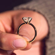 The Solitaire Becca Round Moissanite Ring - KNT - Engagement Rings, Wedding Bands & Fine Jewelry