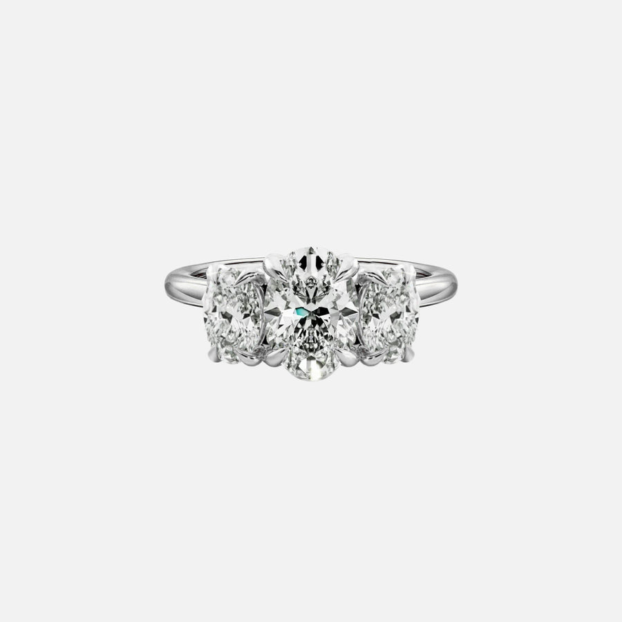 The Three Stones Belle Oval Moissanite Ring - KNT - Engagement Rings, Wedding Bands & Fine Jewelry