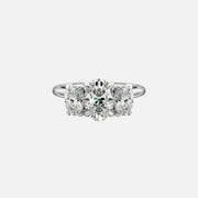The Three Stones Belle Oval Moissanite Ring - KNT - Engagement Rings, Wedding Bands & Fine Jewelry