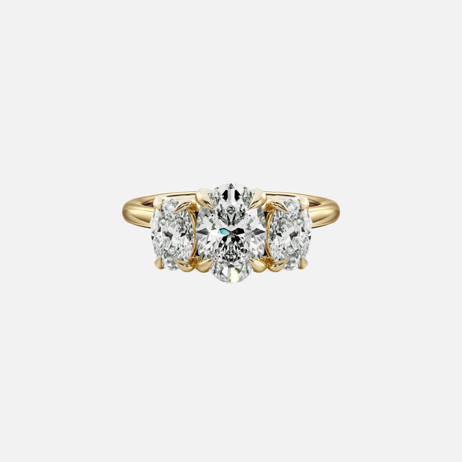 The Three Stones Belle Oval Moissanite Ring - KNT - Engagement Rings, Wedding Bands & Fine Jewelry