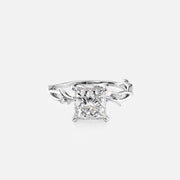 The Nature Blissful Princess Side Stone Moissanite Ring - KNT - Engagement Rings, Wedding Bands & Fine Jewelry