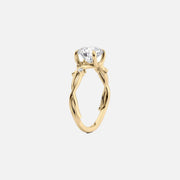 The Nature Blissful Oval Side Stone Moissanite Ring - KNT - Engagement Rings, Wedding Bands & Fine Jewelry