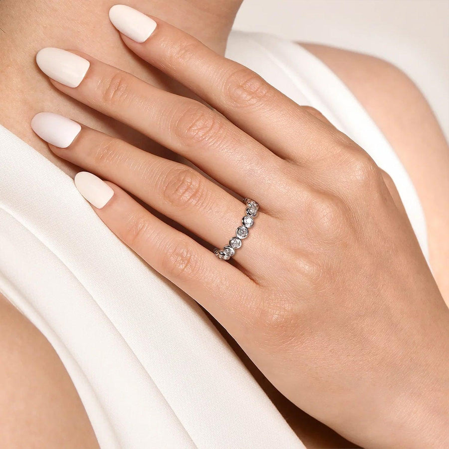 The Pave Bubble Flashes Moissanite Ring - KNT - Engagement Rings, Wedding Bands & Fine Jewelry