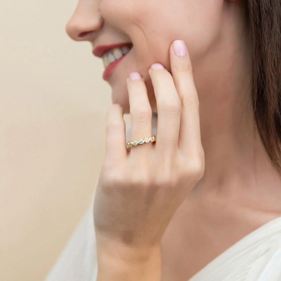 The Pave Bubble Flashes Moissanite Ring - KNT - Engagement Rings, Wedding Bands & Fine Jewelry