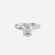 The Hidden Halo Camilla Oval Pave Moissanite Ring - KNT - Engagement Rings, Wedding Bands & Fine Jewelry