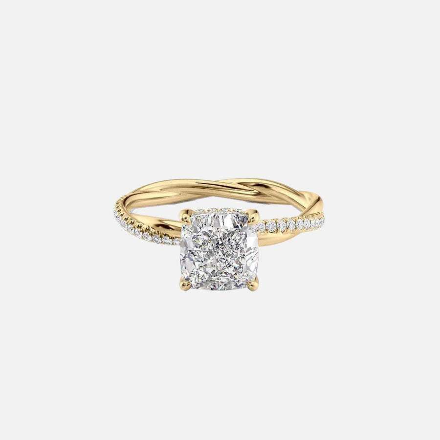 The Hidden Halo Camilla Cushion Pave Moissanite Ring - KNT - Engagement Rings, Wedding Bands & Fine Jewelry