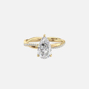 The Hidden Halo Camilla Pear Pave Moissanite Ring - KNT - Engagement Rings, Wedding Bands & Fine Jewelry