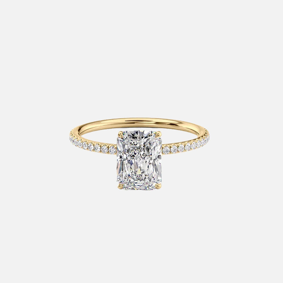 The Hidden Halo Cassia Radiant Pave Moissanite Ring - KNT - Engagement Rings, Wedding Bands & Fine Jewelry