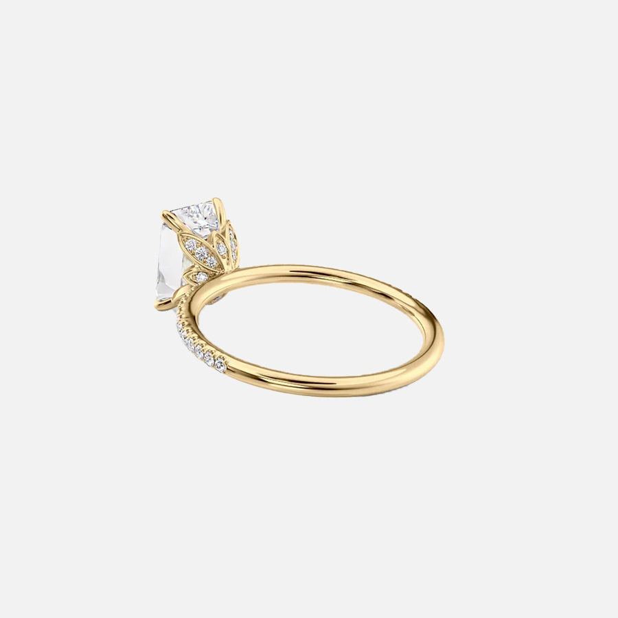 The Hidden Halo Cassia Emerald Pave Moissanite Ring - KNT - Engagement Rings, Wedding Bands & Fine Jewelry