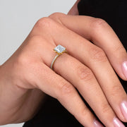 The Hidden Halo Cassia Princess Pave Moissanite Ring - KNT - Engagement Rings, Wedding Bands & Fine Jewelry