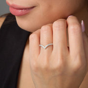 The Pave Chevron Grace Moissanite Ring - KNT - Engagement Rings, Wedding Bands & Fine Jewelry