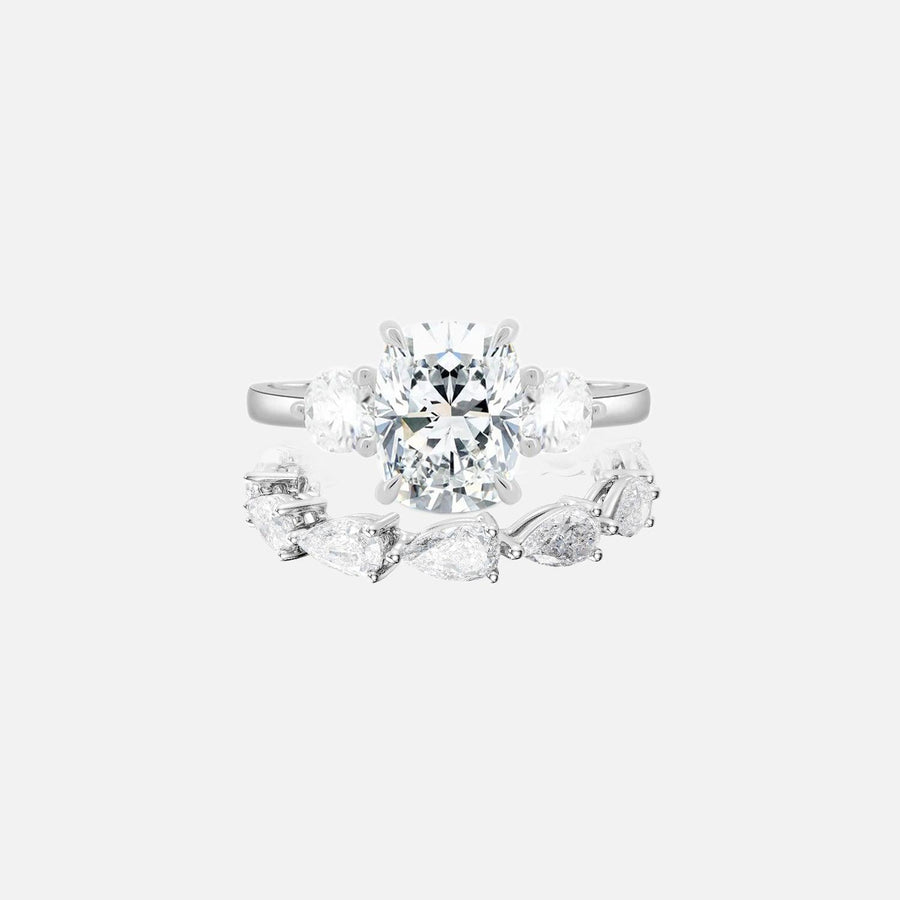 Cushion Julia & Radiant Pear Ring Stack - KNT - Engagement Rings, Wedding Bands & Fine Jewelry