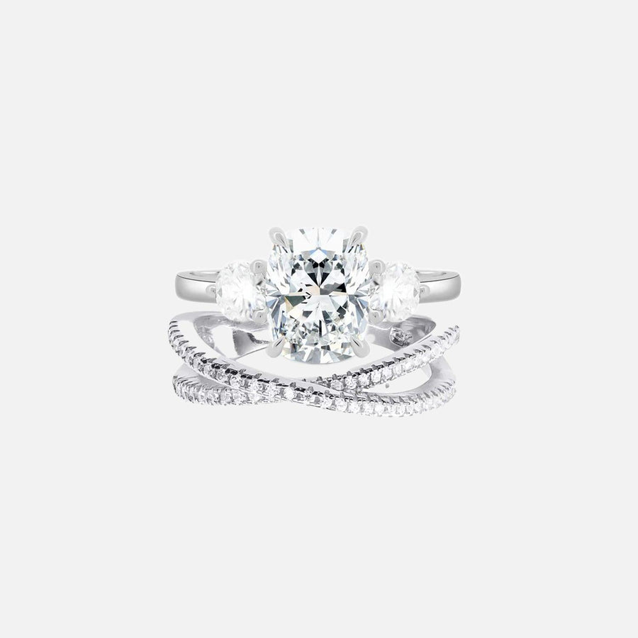 Cushion Julia & Sensation Ring Stack - KNT - Engagement Rings, Wedding Bands & Fine Jewelry