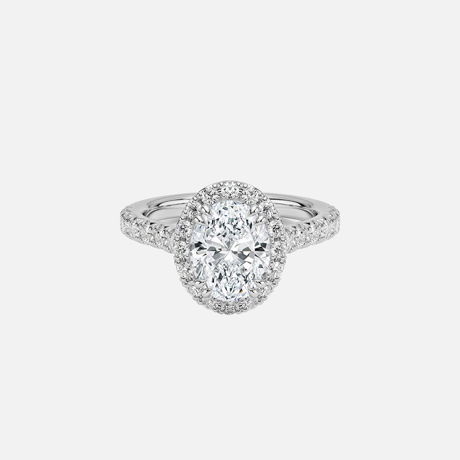 The Halo Donisha Oval Pave Moissanite Ring - KNT - Engagement Rings, Wedding Bands & Fine Jewelry