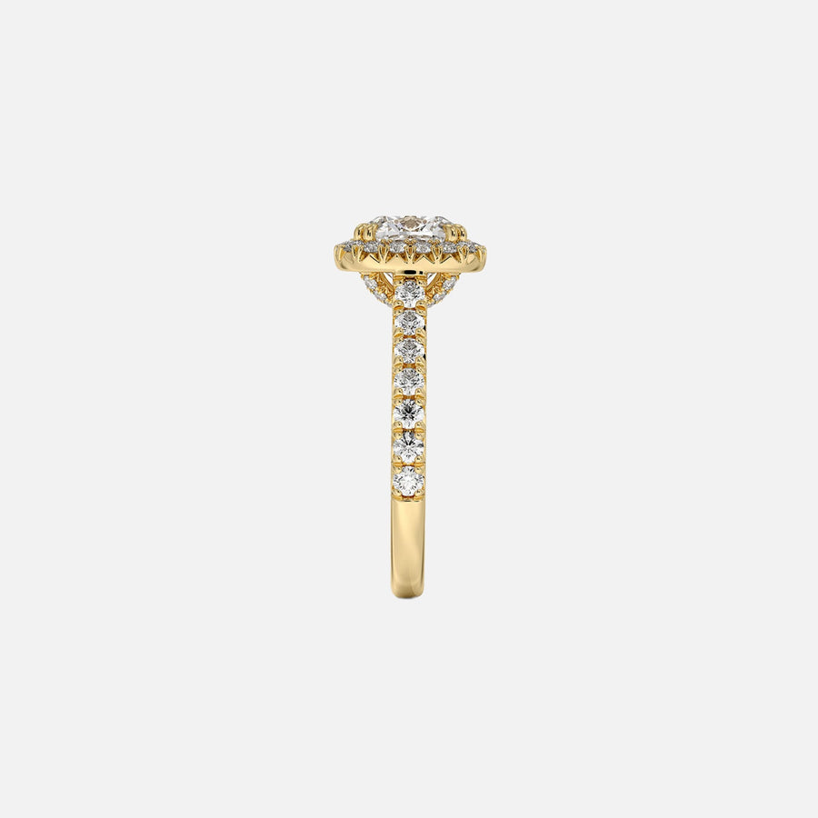 The Halo Donisha Cushion Pave Moissanite Ring - KNT - Engagement Rings, Wedding Bands & Fine Jewelry