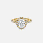 The Halo Donisha Oval Pave Moissanite Ring - KNT - Engagement Rings, Wedding Bands & Fine Jewelry