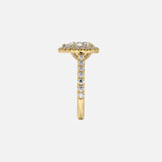 The Halo Donisha Pear Pave Moissanite Ring - KNT - Engagement Rings, Wedding Bands & Fine Jewelry