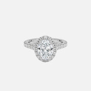 The Halo Donisha Oval Pave Moissanite Ring - KNT - Engagement Rings, Wedding Bands & Fine Jewelry