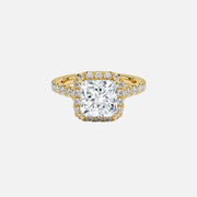 The Halo Donisha Princess Pave Moissanite Ring - KNT - Engagement Rings, Wedding Bands & Fine Jewelry