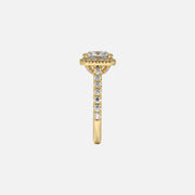 The Halo Donisha Princess Pave Moissanite Ring - KNT - Engagement Rings, Wedding Bands & Fine Jewelry