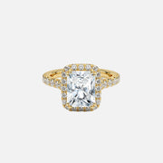 The Halo Donisha Radiant Pave Moissanite Ring - KNT - Engagement Rings, Wedding Bands & Fine Jewelry