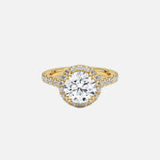 The Halo Donisha Round Pave Moissanite Ring - KNT - Engagement Rings, Wedding Bands & Fine Jewelry