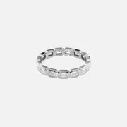  East West Emerald Bezel Eternity Ring 14k White Gold 1 5 001