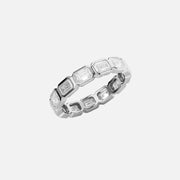  East West Emerald Bezel Eternity Ring 14k White Gold 2 5 002