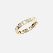  East West Emerald Bezel Eternity Ring 14k Yellow Gold 1 5 002