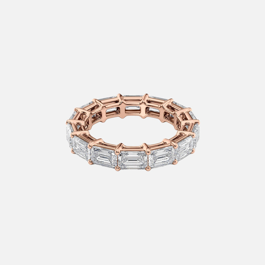  East West Emerald Eternity Ring 14k Rose Gold 5 0 001