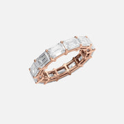  East West Emerald Eternity Ring 14k Rose Gold 6 0 002