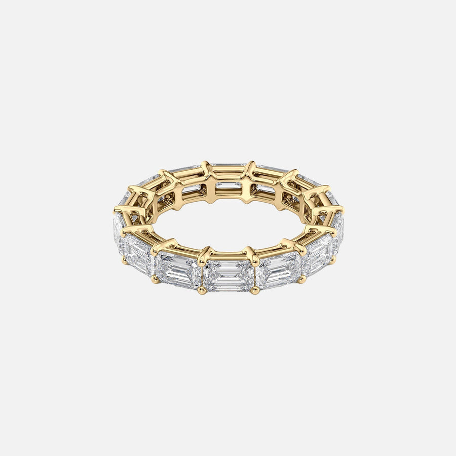  East West Emerald Eternity Ring 14k Yellow Gold 5 0 001