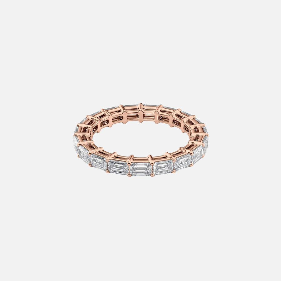  East West Emerald Eternity Ring 18k Rose Gold 2 5 001