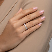  East West Emerald Eternity Ring 18k Rose Gold 6 0 003