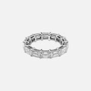  East West Emerald Eternity Ring 18k White Gold 5 0 001