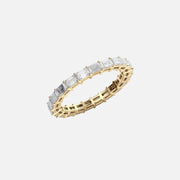  East West Emerald Eternity Ring 18k Yellow Gold 2 0 002
