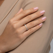  East West Emerald Eternity Ring 18k Yellow Gold 2 5 003