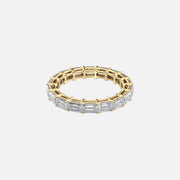 East West Emerald Eternity Ring 18k Yellow Gold 3 5 001
