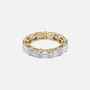  East West Emerald Eternity Ring 18k Yellow Gold 6 0 001