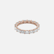  East West Emerald U Pave Prong Eternity Ring 14k Rose Gold 3 8 001