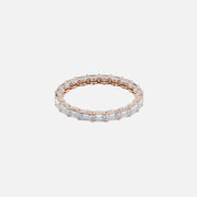  East West Emerald U Pave Prong Eternity Ring 18k Rose Gold 2 3 001