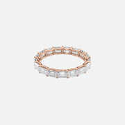  East West Emerald U Prong Eternity Ring 14k Rose Gold 3 5 001