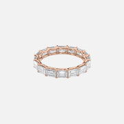  East West Emerald U Prong Eternity Ring 14k Rose Gold 4 0 001