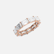  East West Emerald U Prong Eternity Ring 14k Rose Gold 6 0 002